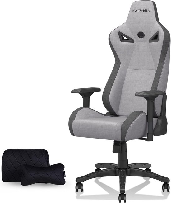Gamestoel - Comfortabele stoel - Langdurig zitten - Ergonomisch ontwerp - 135 cm hoog - Lichtgrijs