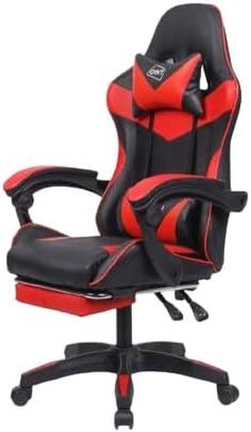 Gamestoel - Computerstoel Stoel - Comfortabel Zitten - Verstelbare Rugleuning - 65 cm Zitdiepte - Rood