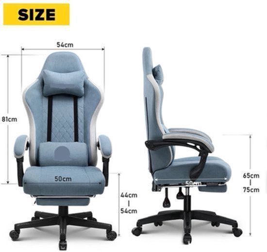 Gamestoel – Gaming Chair – Bureaustoel – Racing Stoel – Game Stoel – Verstelbare Hoogte – 360° Draaibaar Met Zwenkwielen