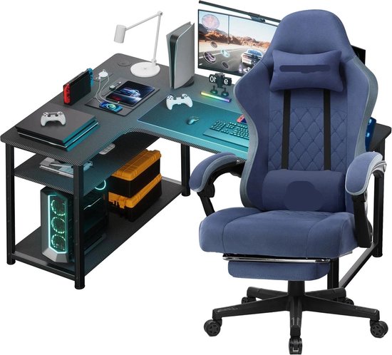 Gamestoel – Gaming Stoel – Bureaustoel – Game Stoel – Gaming Chair – Verstelbare Rugleuning – Met 360° Draaistoel