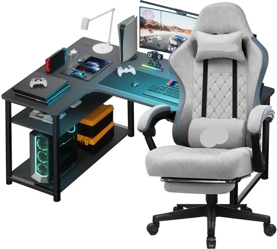 Gamestoel – Gaming Stoel – Bureaustoel – Game Stoel – Gaming Chair – Verstelbare Zithoogte – 360° Draaibaar Met Zwenkwielen