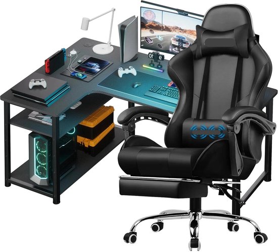 Gamestoel – Gaming Stoel – Bureaustoel – Game Stoel – Verstelbare Stoel – Ergonomisch Ontwerp – Duurzaam Metalen Frame