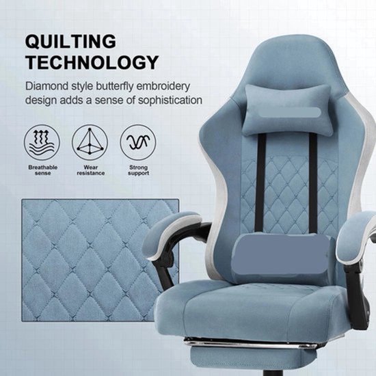 Gamestoel – Gaming Stoel – Bureaustoel – Racing Stoel – Gaming Chair – Verstelbare Rugleuning – Met 360° Draaibare Zwenkwielen