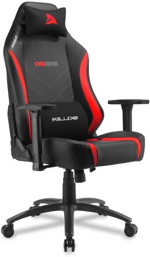 Gamestoel - Gamingstoel - Comfortabel Zitten - Verstelbare Armleuningen - Tot 120 kg - Zwart Rood