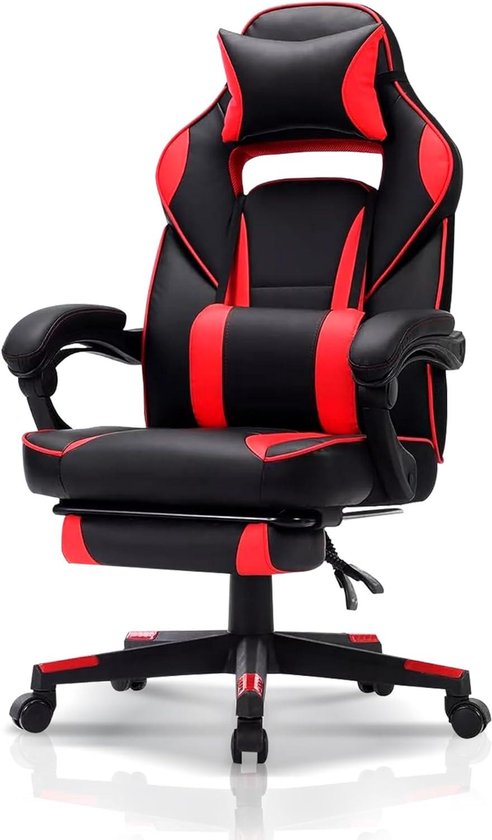 Gamestoel - Stoel met voetensteun - Comfortabel gamen - Verstelbaar tot 135 graden - 67 x 66 x 126 cm