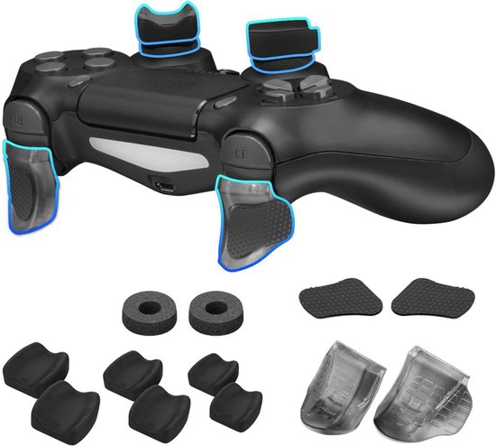 Gaming Accessoires Set voor PS4: Duimgrepen, Triggers & Stickers voor Betere Controle van Merkloos