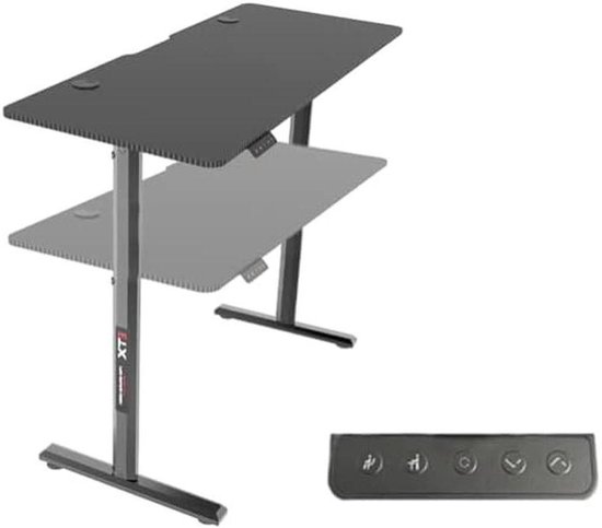 Gaming bureau - Computer bureau - Thuiswerk en gaming - Ergonomisch en verstelbaar - 140 x 60 cm - Zwart van Merkloos