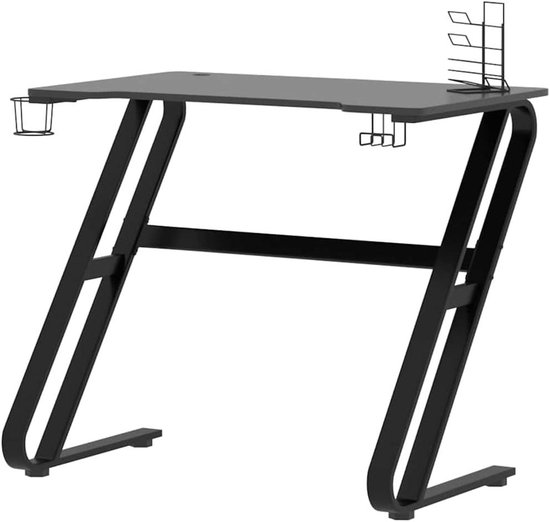 Gaming Bureau - Computer Tafel - Comfortabel Spelen - Ergonomisch Ontwerp - 90 x 60 x 75 cm - Zwart Rood