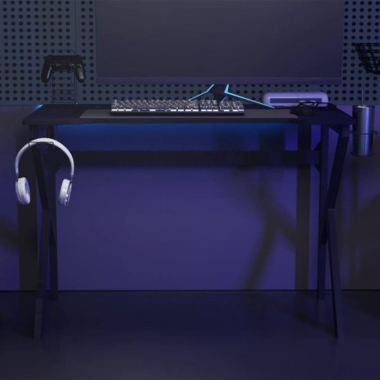 Gaming bureau - Computer tafel - Optimaal gamen - K-frame stabiliteit - 110 x 60 x 75 cm - Zwart rood