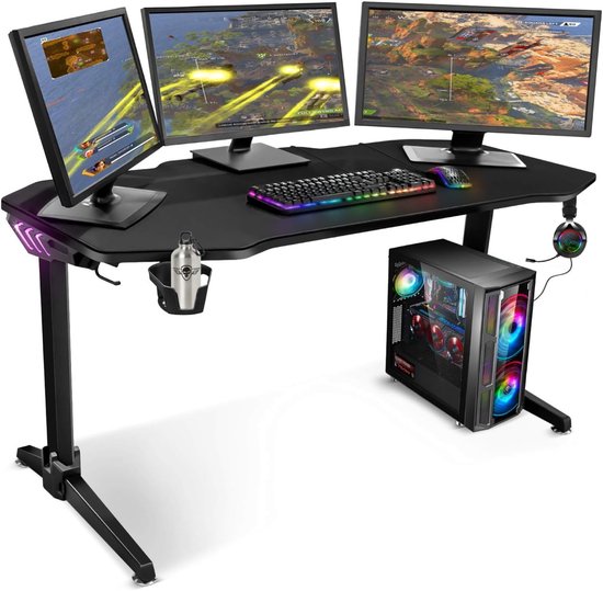 Gaming Bureau - Speel Bureau - Intensief Gamers - Futuristisch Design - 140 cm Breed