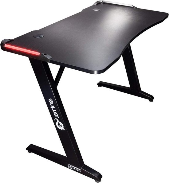 Gaming Bureau - Werkstation Tafel - Intensief Gamemoment - Geïntegreerde RGB Verlichting - 110x60 cm - Zwart van Merkloos