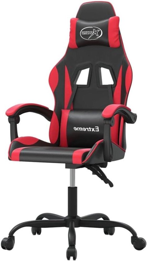 Gaming Chair - Comfortabele Stoel - Comfortabel Gamen - Verstelbare Rugleuning - 57.5 x 59.5 x 131 cm - Zwart Rood