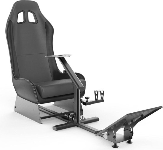Gaming Cockpit - Race Simulator - Intensief Gamers - Volledig Verstelbaar - 65 x 71 x 81 cm - Zwart Grijs