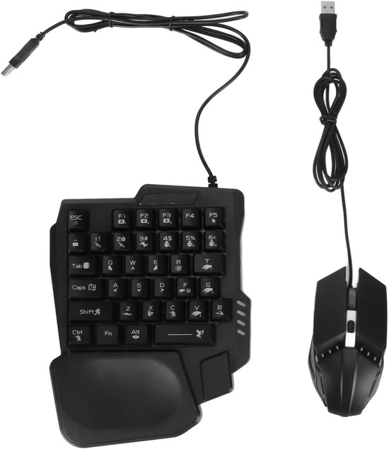 Gaming Converter Set - Toetsenbord Muis Combo - Mobiele Games Spelen - Bluetooth 5.2 Connectie - 4 in 1 Functie van Merkloos