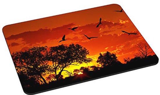 Gaming en Office muismat met antislip en genaaide randen 22 x 18 cm van Merkloos
