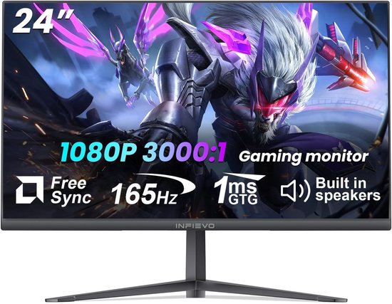 Gaming Monitor 24 Inch 165Hz FHD 1080P 1MS VA Ingebouwde Luidspreker