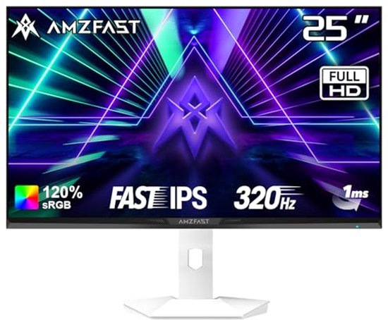 Gaming Monitor 25 Inch - 320Hz, FHD 1920x1080, 1 ms, Fast IPS, sRGB 120%, HDR, Adaptive Sync, Eye-Care van Merkloos