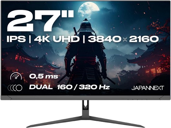 Gaming Monitor 27" 4K/Full HD Dual Mode 160Hz/320Hz met HDR en 0.5ms Reactietijd van Merkloos