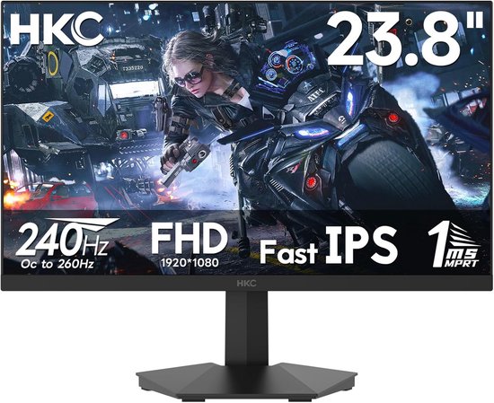 Gaming Monitor - Full HD Scherm - Snelle Games - 240 Hz Snel IPS - 24 Inch - Zwart van Merkloos