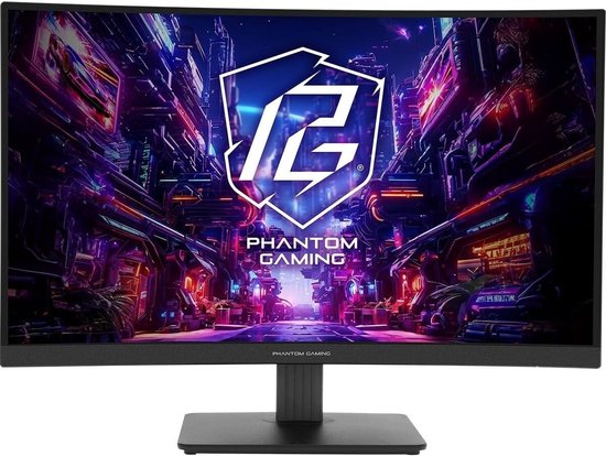 Gaming Monitor - QHD Curved Scherm - Intens Gamingsessies - 180Hz Hoge Verversing - 27 Inch - Mat Zwart van Merkloos