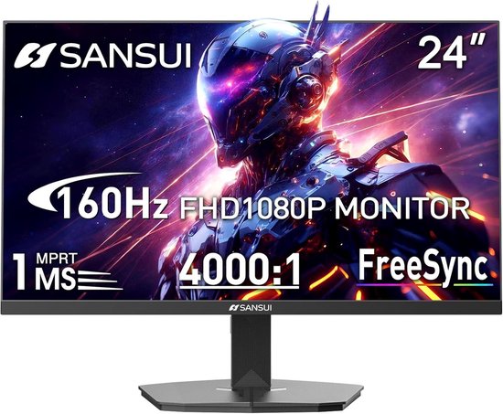 Gaming Monitor - Scherm Computer - Snelle Games - 160Hz Beeldverversing - 24 Inch - Zwart