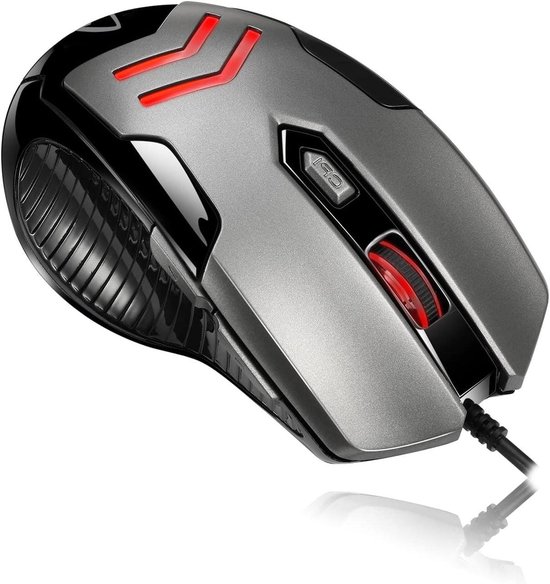 Gaming Muis - Ergonomische Muis - PC Gaming - 6 Knoppen - Verstelbare DPI - Zwart van Merkloos