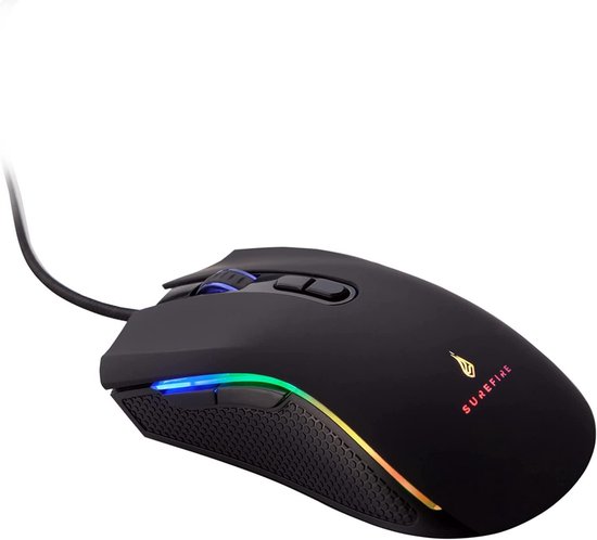 Gaming Muis met 7 Programmeerbare Knoppen en RGB Verlichting