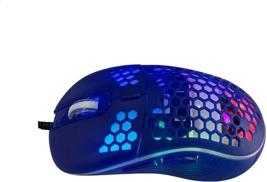 Gaming Muis - Optische Muis - Precisie Gaming - 6 Programmeerbare Knoppen - 6400 DPI - Blauw