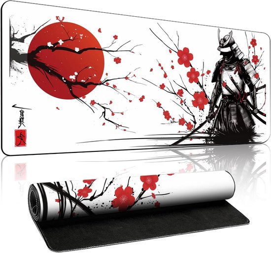 Gaming Muismat - Bureaumat - Snel Reageren - Japanse Designs - XXL 80x30cm - Spel 1 van Merkloos