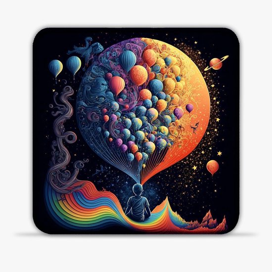 Gaming muismat draagbaar - 25 x 25 cm - Lycra stof - Antislip basis - Geschikt voor laser en optische muizen van Eono