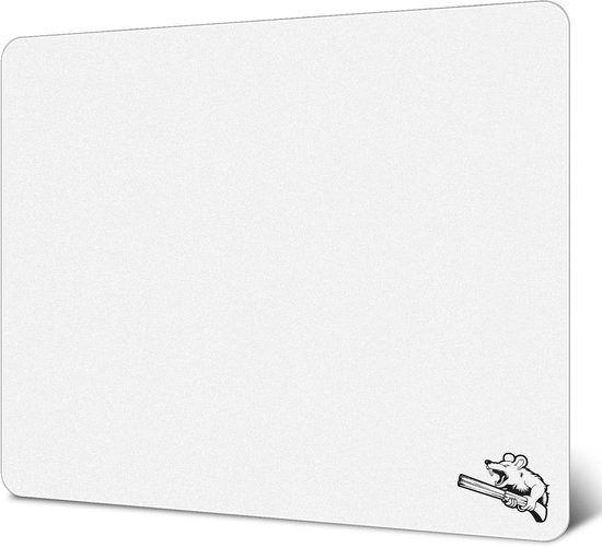 Gaming Muismat - Glas Oppervlak - FPS Spelen - Extreem Dun - 300x350mm - Wit
