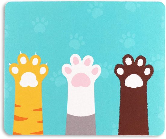 Gaming Muismat met Kat Motief - Antislip en Compact Ontwerp van Merkloos