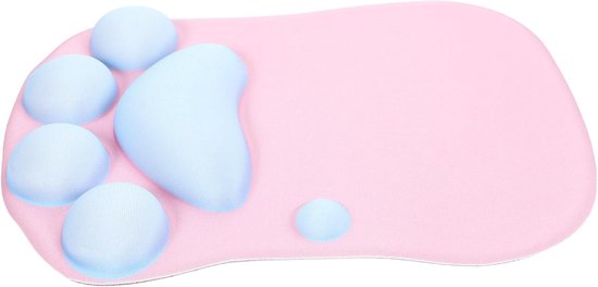 Gaming Muismat Polssteun - Desktop Accessoire - Comfortabel Werken - Ergonomisch Ontwerp - 27 x 195 cm - Roze Blauw