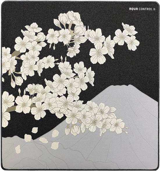 Gaming Muismat - Precisie Onderlegger - FPS Gaming - Waterdicht en Zweetbestendig - 45x40x0.4 cm - Sakura Zwart van Merkloos
