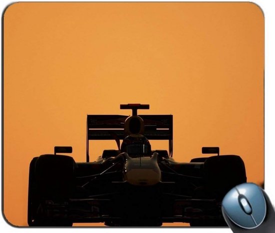 Gaming Muismat Rechthoekig - Race Sport F1 Patroon - Anti-Slip Rubberen Onderkant - Machine-Wasmate van Merkloos