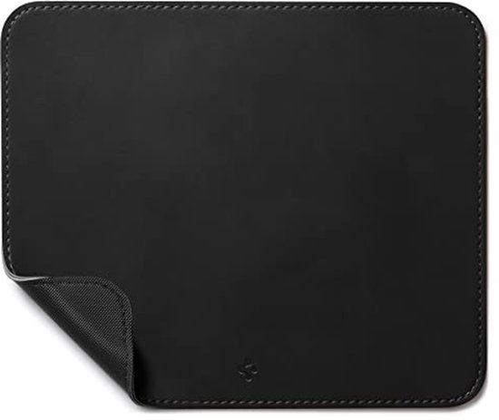Gaming Muismat van Vegan PU Leer met Antislip Rubber - Zwart van Merkloos