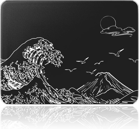 Gaming Muispad - Glas Muismat - Precisie Gaming - Nano Geëtst Glas - 410x310mm - Zwart