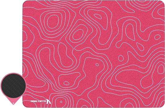 Gaming Muispad - PC Mat - Precisie Gaming - Composietvezel Oppervlak - 405x305x4mm - Roze