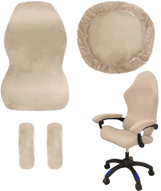Gaming Stoel Bekleding Set van 4 Stuks met Armleuningen en Rugleuning