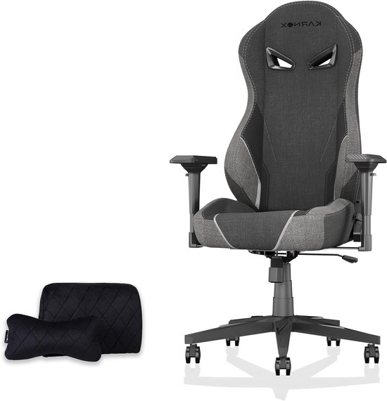 Gaming Stoel - Bureau Stoel - Comfortabel Zitten - Ergonomisch Ontwerp - 138 cm Hoog - Zwart Grijs