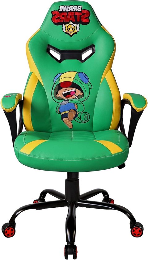 Gaming Stoel - Bureaustoel Kinderen - Comfortabel Gamen - Brawl Stars Leon Design - 48 x 64 x 110 cm