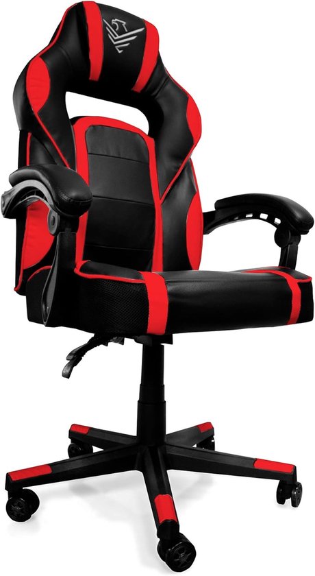 Gaming Stoel - Bureaustoel PC Stoel - Comfortabel Gamen - Verstelbare Rugleuning - 77 x 64 x 77 cm - Rood