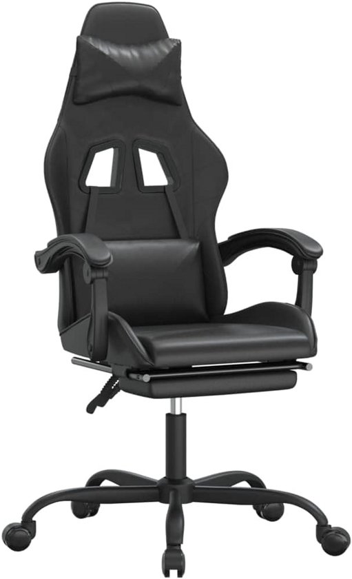 Gaming Stoel - Comfort Stoel - Comfortabel Zitten - Verstelbare Rugleuning - Inclusief Voetensteun - Zwart