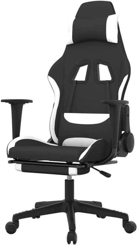 Gaming Stoel - Comfortabele Fauteuil - Ontspannen Zitten - Verstelbare Rugleuning Voetensteun - 64 x 60 x 127 cm