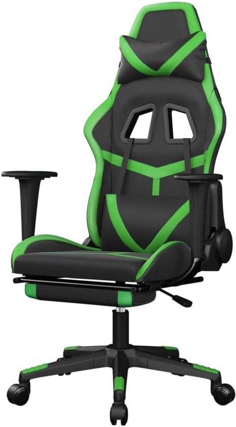 Gaming Stoel - Comfortabele Fauteuil - Ontspannen Zitten - Verstelbare Rugleuning Voetensteun - 64 x 67 x 127 cm