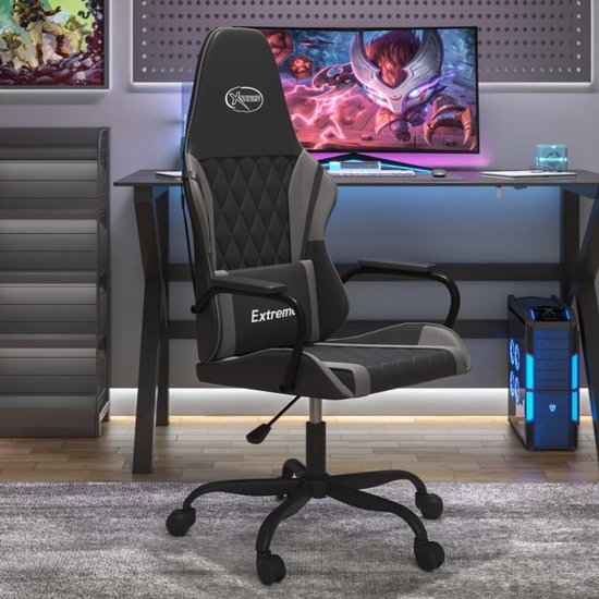 Gaming Stoel - Comfortabele Stoel - Comfortabel Zitten - Verstelbare Hoogte - Max 150 kg - Zwart Grijs