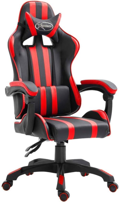 Gaming Stoel - Comfortabele Stoel - Langdurig Zitten - Verstelbare Rugleuning - In Hoogte Verstelbaar - Rood