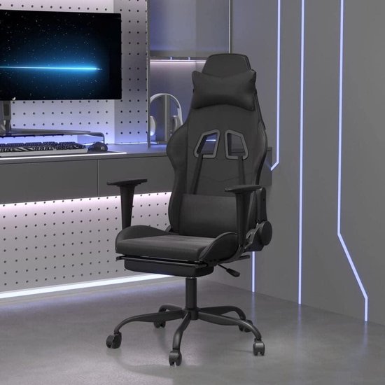 Gaming Stoel - Comfortabele Stoel - Ontspannen Zitten - Met Massagefunctie - Niet Gespecificeerd - Zwart