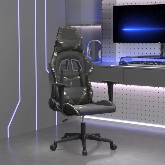 Gaming Stoel - Comfortabele Zetel - Gaming Ervaring - Verstelbare Rugleuning - Niet Gespecificeerd - Zwart Camouflage