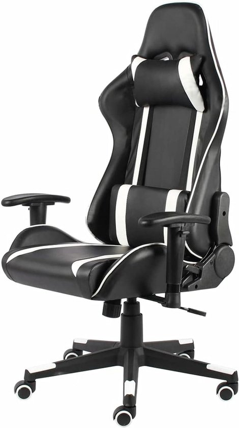 Gaming Stoel - Computerstoel Bureau Stoel - Comfortabel Gamen - Ergonomisch Ontwerp - Hoogte Verstelbaar - Wit